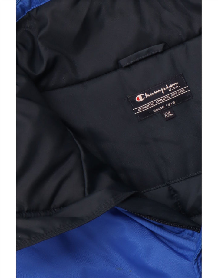 Palton căptușit cu glugă pentru bărbați CHAMPION 44 2XL albastru poliamidă