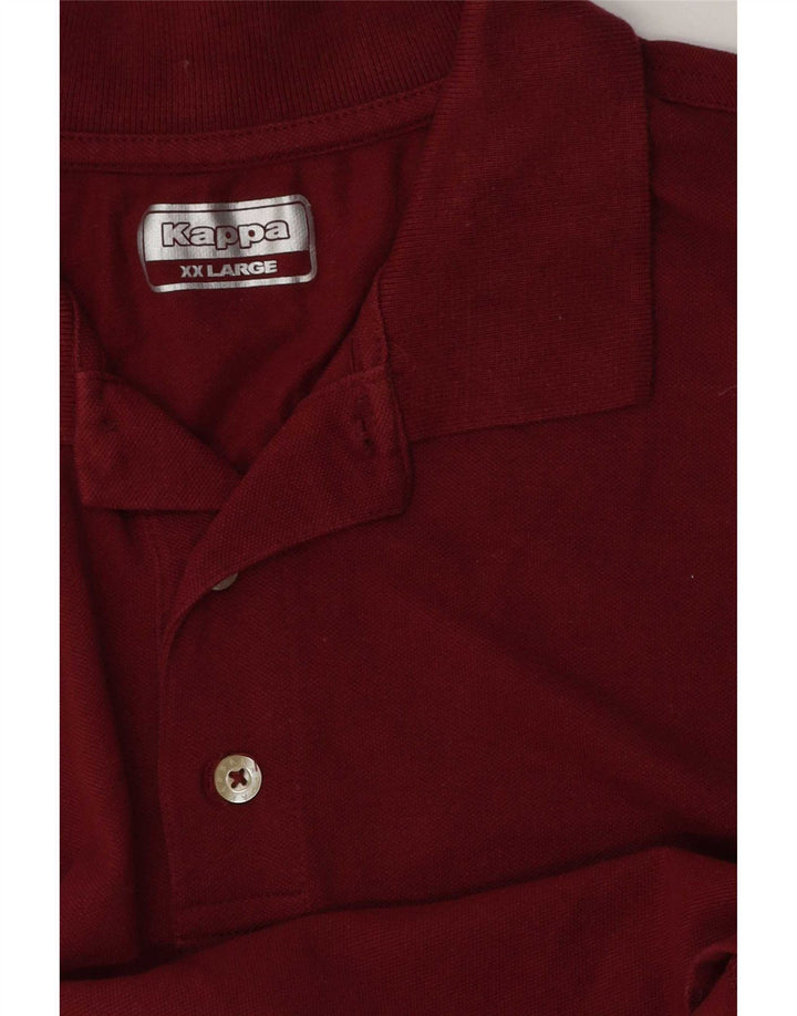 Cămașă polo pentru bărbați Kappa 2XL Bordeaux