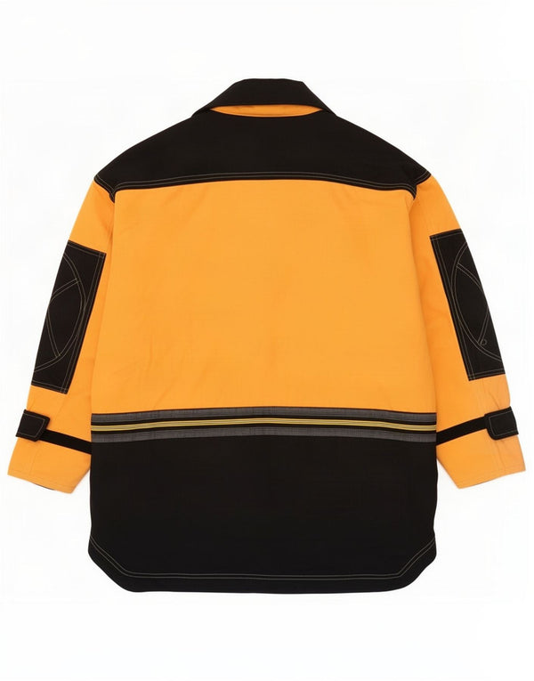 Jachetă de schi vintage pentru bărbați, cu tăiere lentă, UK 38, bumbac color bloc galben mediu