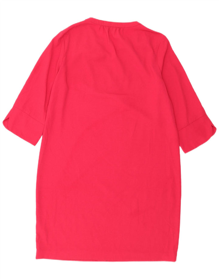 Rochie pentru femei Marks & Spencer, cu mâneci 3/4, poliester mare, roz, UK 14