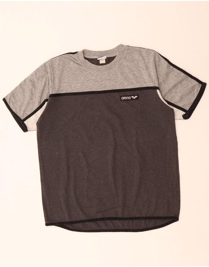 Tricou pentru bărbați ARENA Top, gri mediu, bumbac color bloc