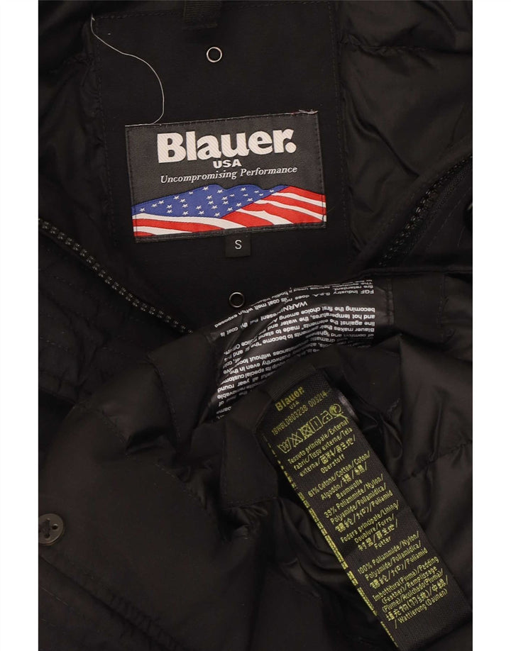 Jachetă căptușită supradimensionată pentru femei Blauer, UK 10, bumbac negru mic