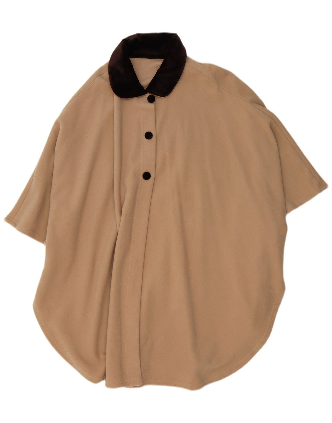 VINTAGE Womens Poncho Coat One Size Brown
