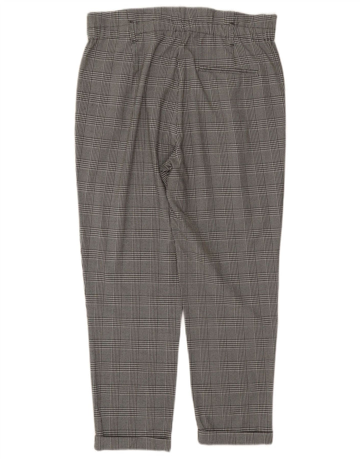 Pantaloni tăiați Trafaluc pentru femei Zara L30 L26 Gri Houndstooth