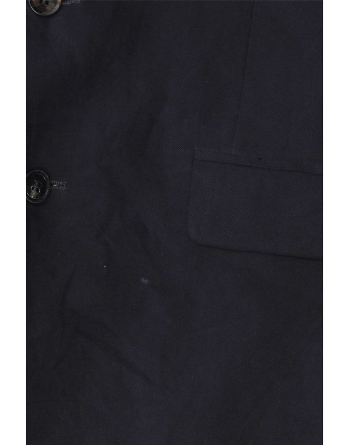 Jachetă pentru bărbați Zara cu 2 nasturi IT 54 2XL Viscoză bleumarin