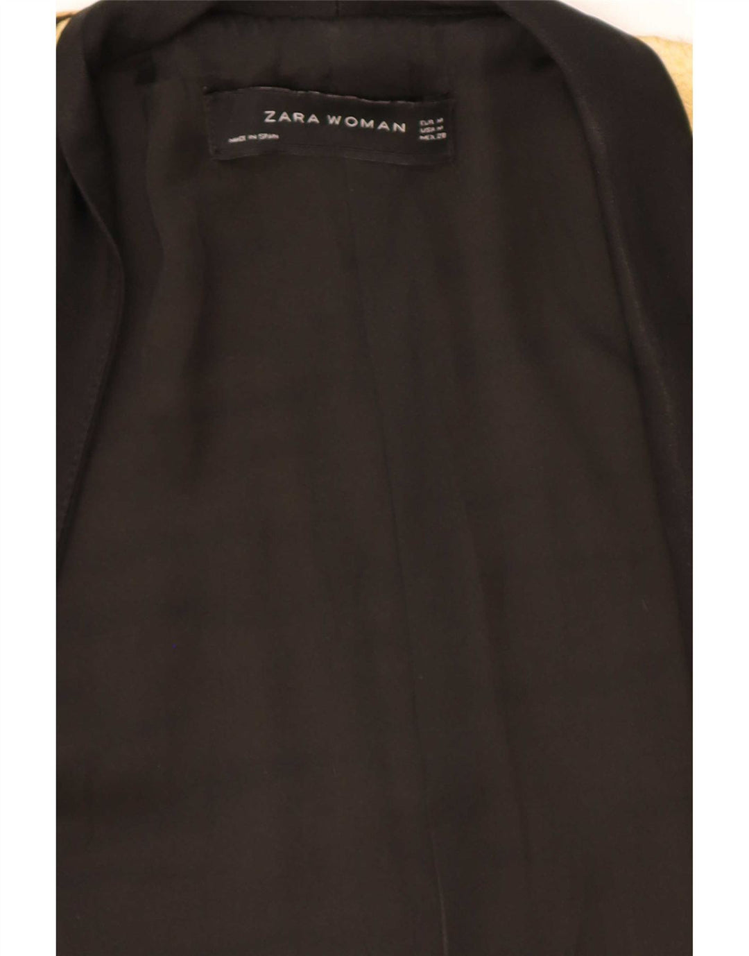 Jachetă Blazer pentru femei deschisă Zara UK 14 Maro Mediu Animal Print