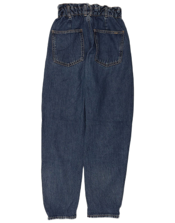 Blugi conici pentru femei cu talie înaltă Zara EU 32 2XS L22 L25 Bumbac albastru