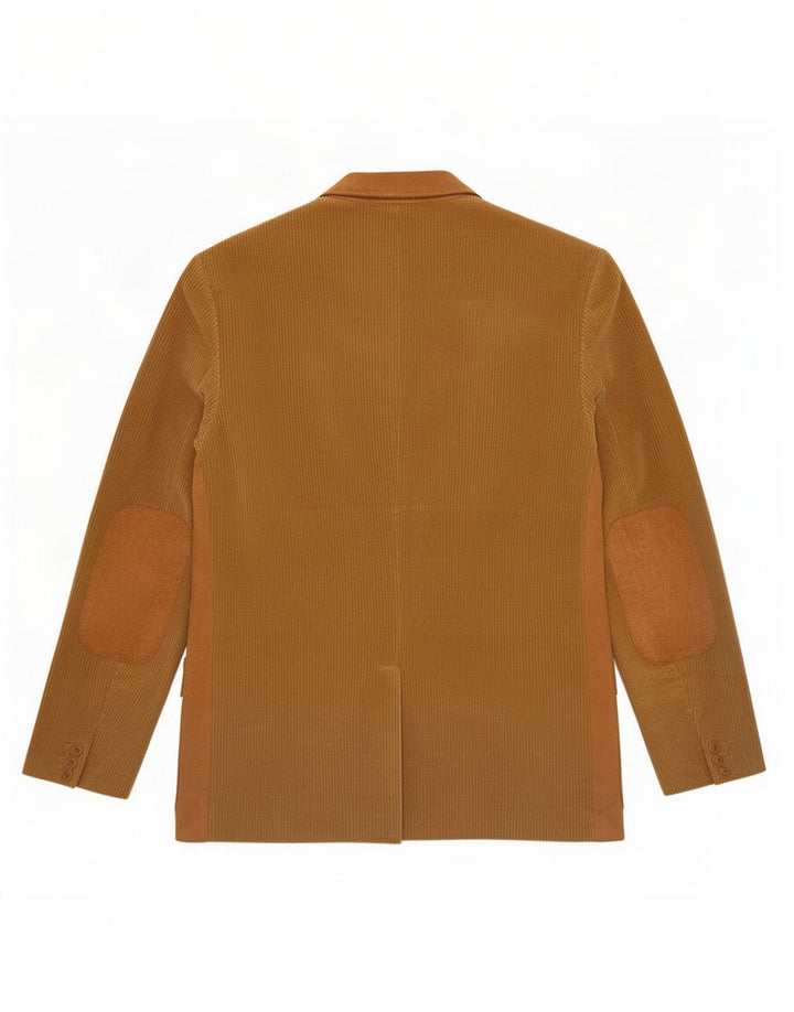 Blazer pentru bărbați din velur cu 3 nasturi Zara EU 50 Bej mediu Colorblock