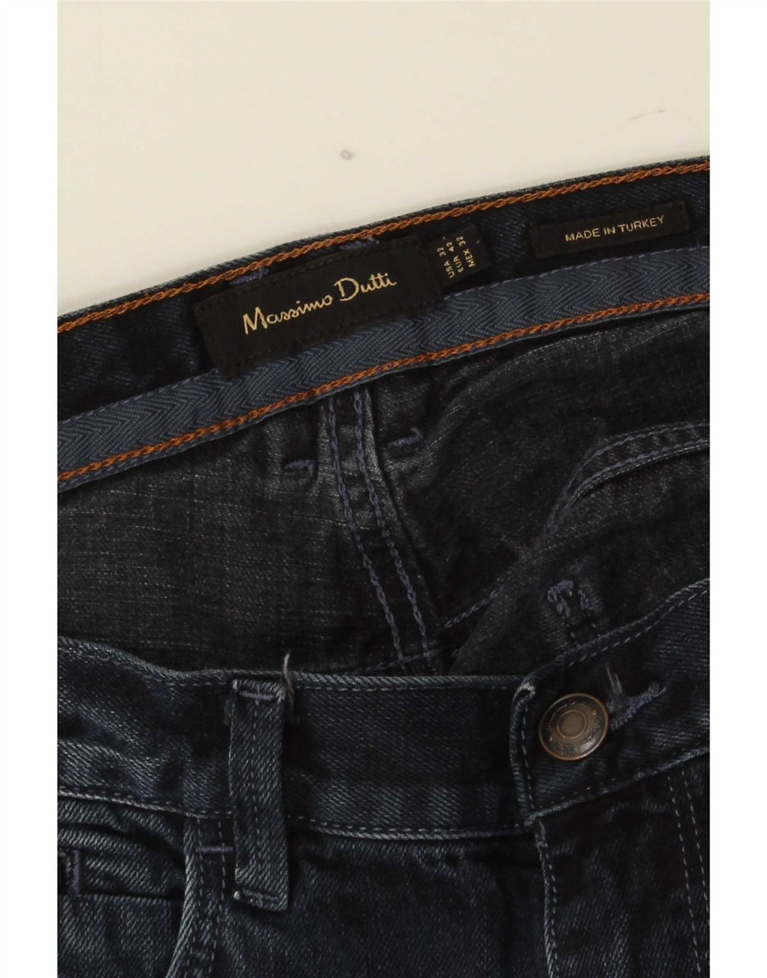 Blugi drepți Massimo Dutti pentru bărbați EU 42 Large W32 L32 Bleumarin