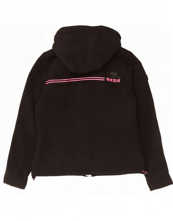 Jachetă de vânt cu glugă Superdry pentru femei UK 12 Medium Black