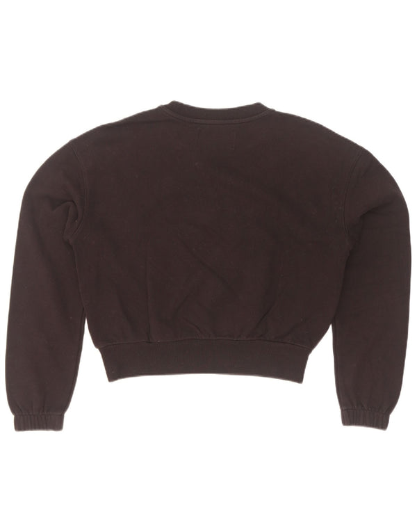 Calvin Klein Jeans Pulover pentru femei Crop Graphic Pulover UK 10 Mic Negru