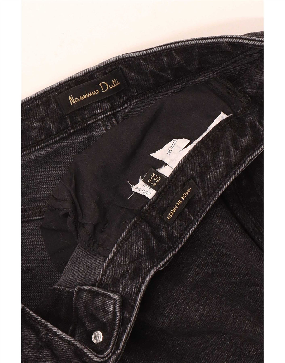 Blugi drepti pentru femei Massimo Dutti EU 40 Medium W30 L29 Negri
