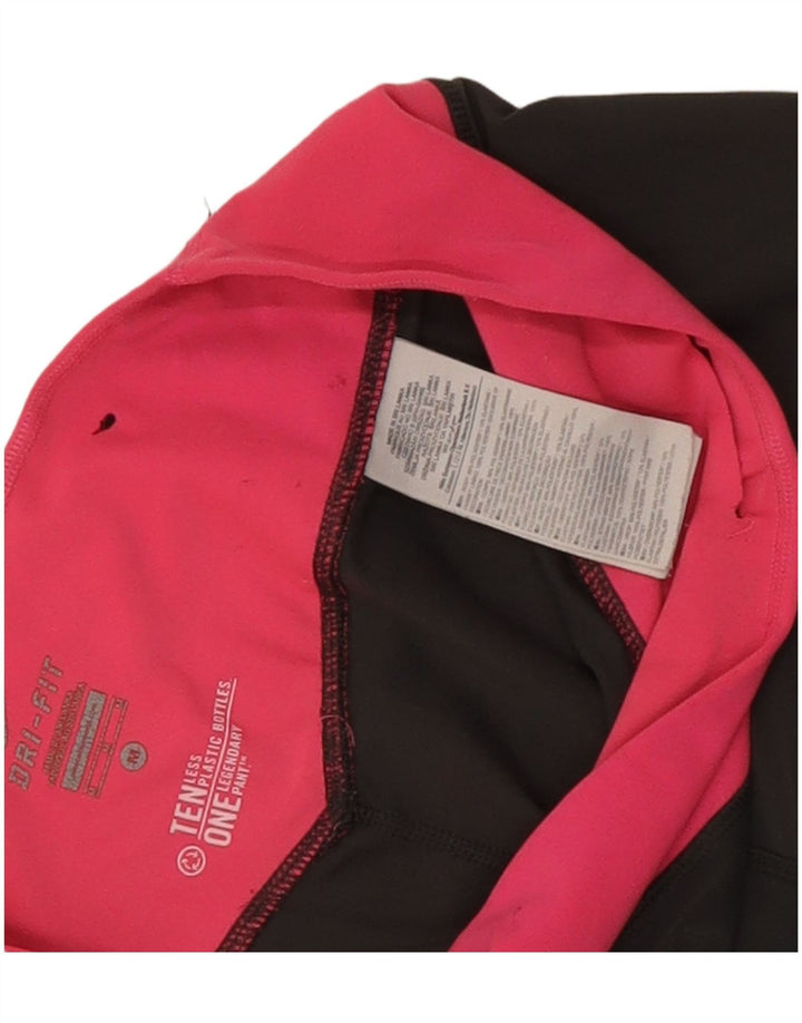 Leggings capri Nike Dri Fit pentru femei UK 12 Gri mediu Poliester color bloc