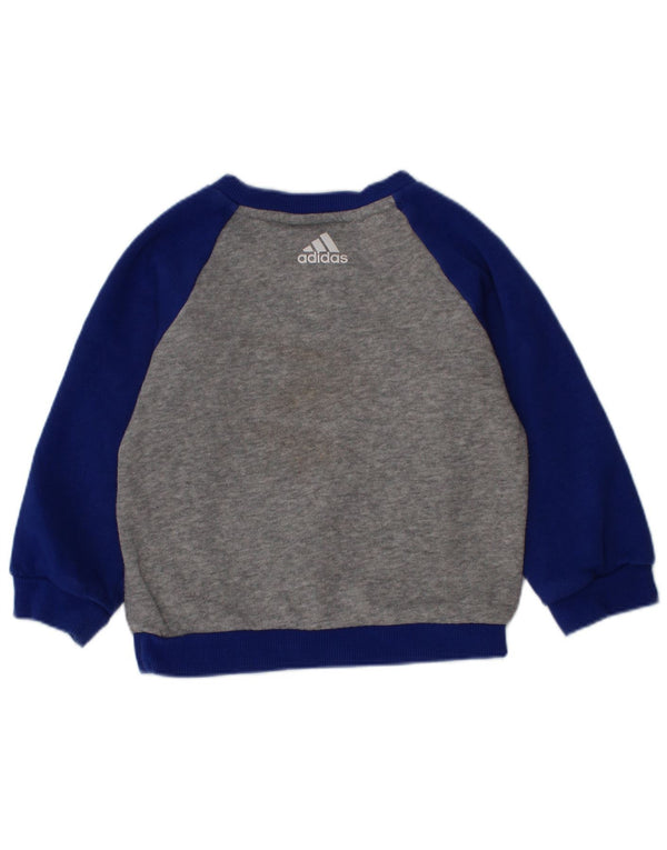 Adidas Baby Boys Pulover grafic 9-12 luni Gri Colorblock
