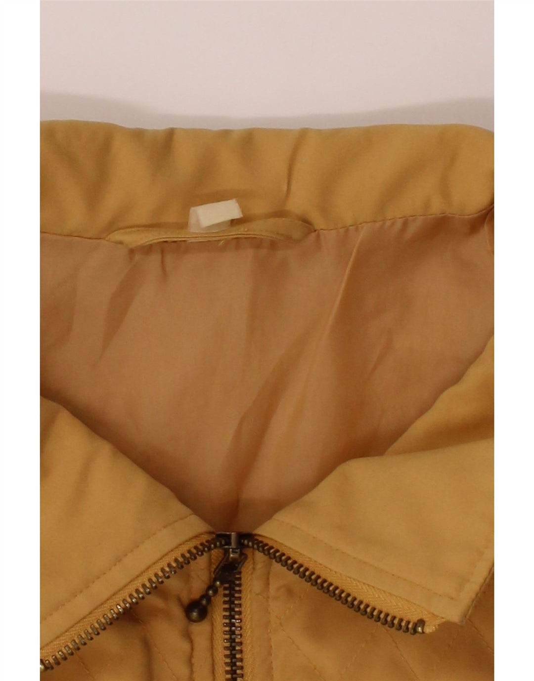 VINTAGE Womens Quilted Gilet UK 20 2XL Beige Polyester