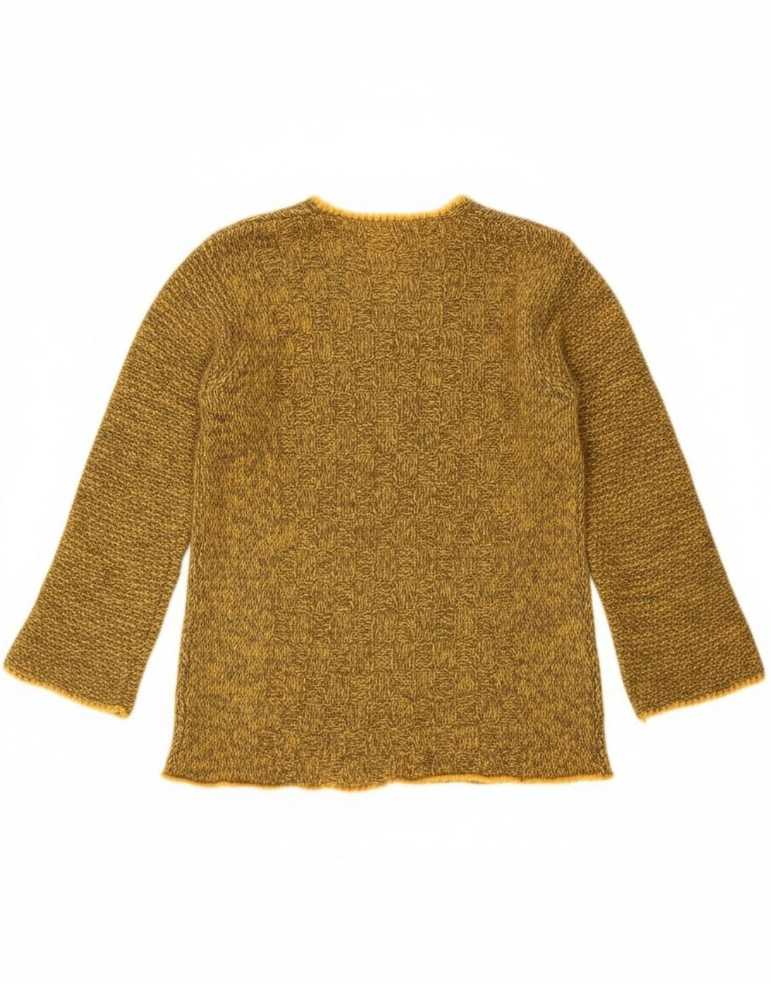 Pulover vintage pentru femei cu gât de barcă UK 10 mic galben pete