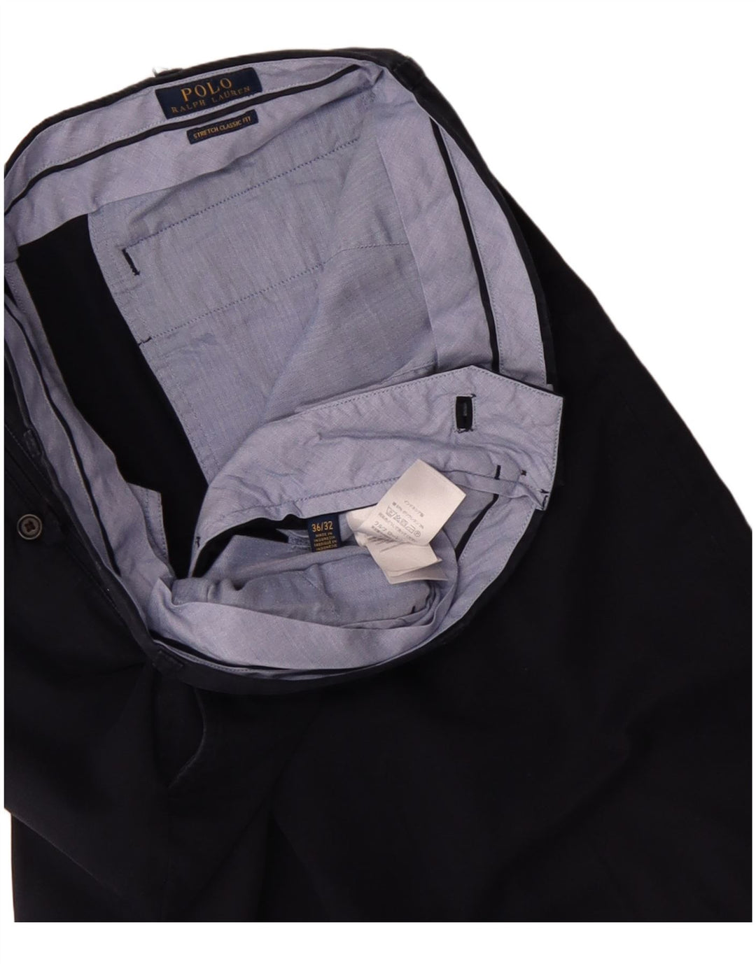 Pantaloni chino pentru bărbați POLO RALPH LAUREN, cu ajustare clasică, L36 L32, bleumarin