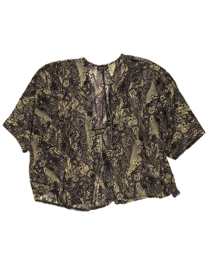 Topshop Womens See Through Cardigan Top UK 8 Small Multicolor