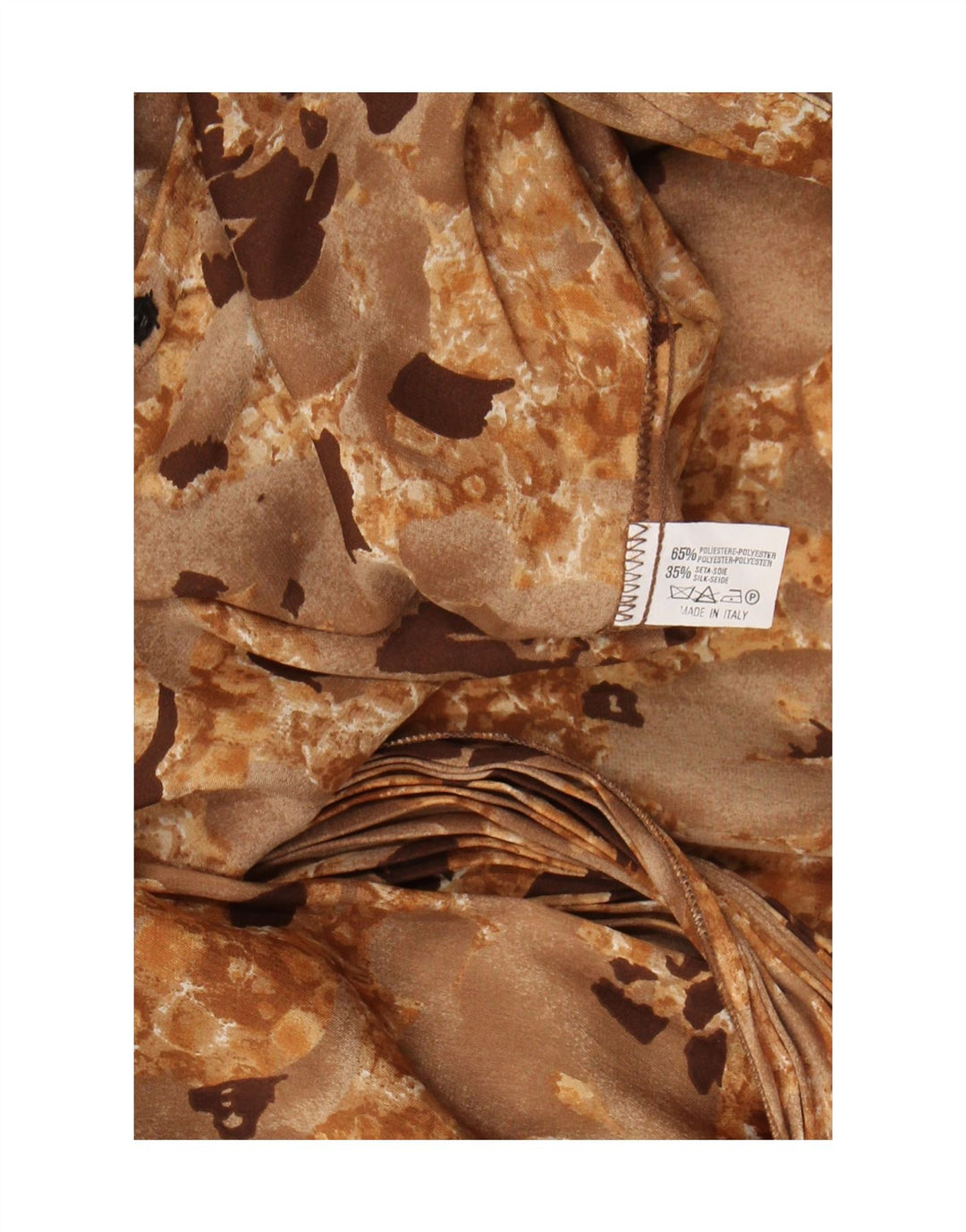 Bluză pentru femei vintage cămașă UK 16 mare, bej, floral, poliester