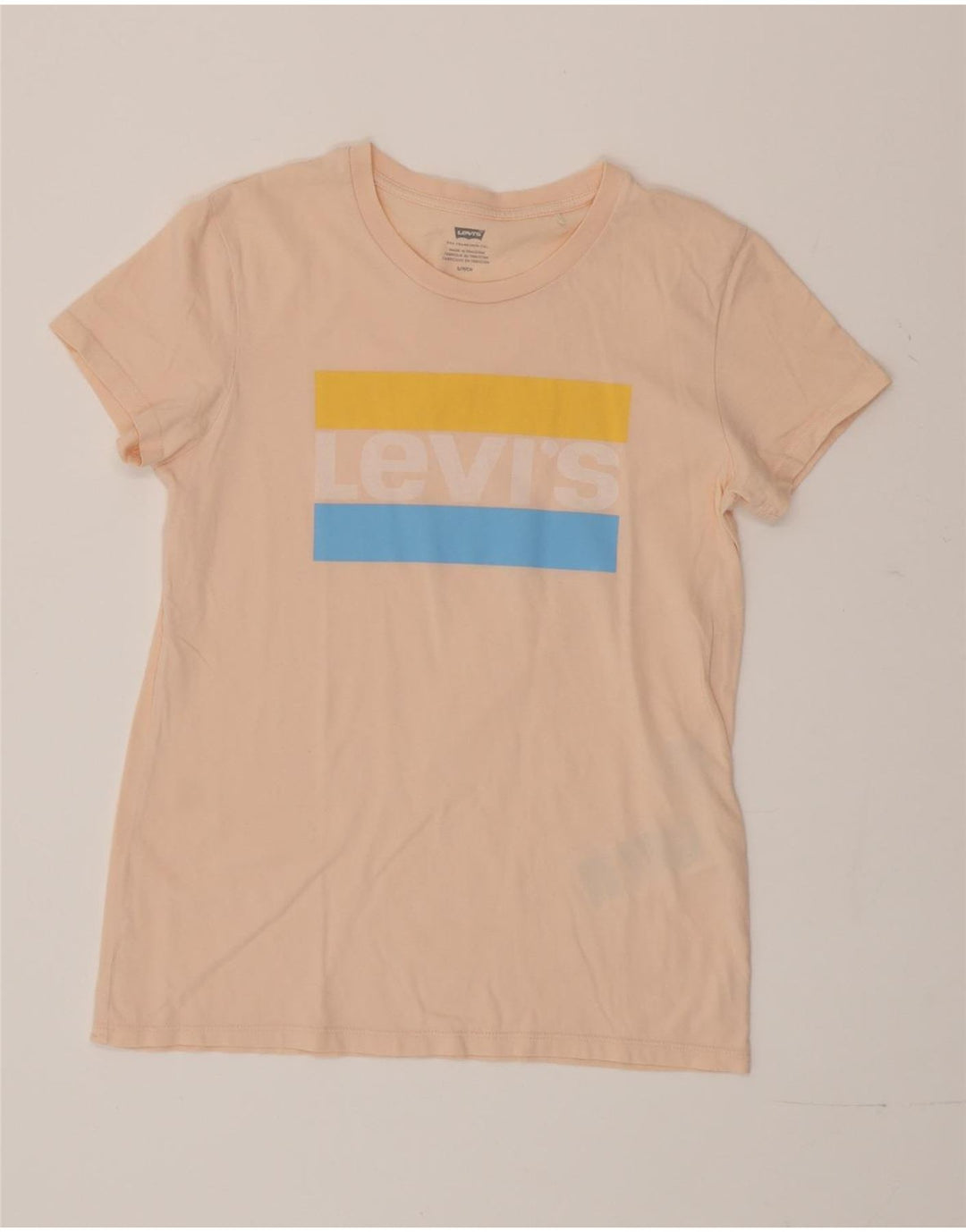 Tricou grafic Levi's pentru femei Top UK 10 Small Pink Bumbac