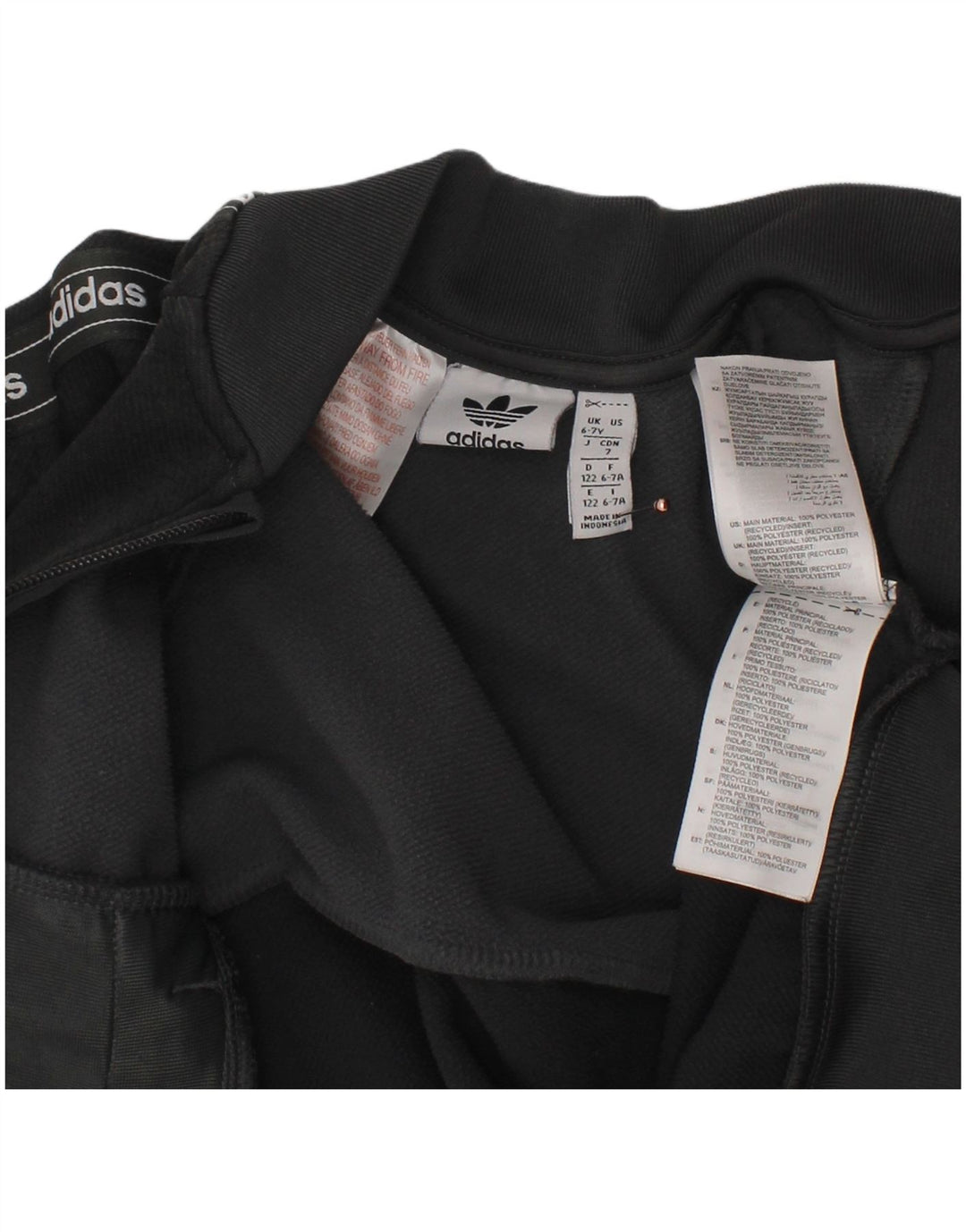 Jachetă de top pentru trening grafic ADIDAS 6-7 ani poliester gri