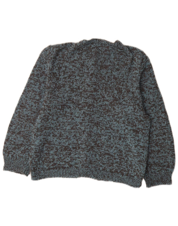 Pulover Cardigan Vintage pentru femei cu mâneci 3/4 UK 12 Medium Blue Peteted