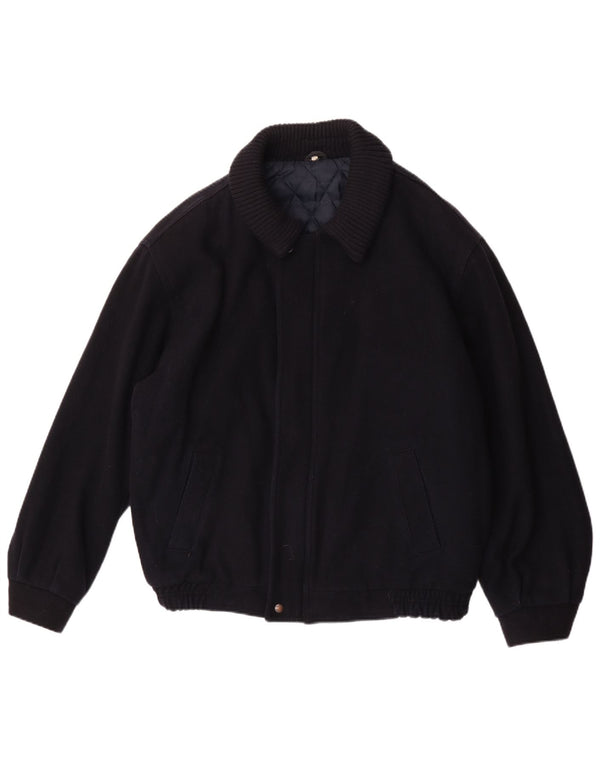 Bomber Vintage pentru bărbați UK 42 XL Lână bleumarin