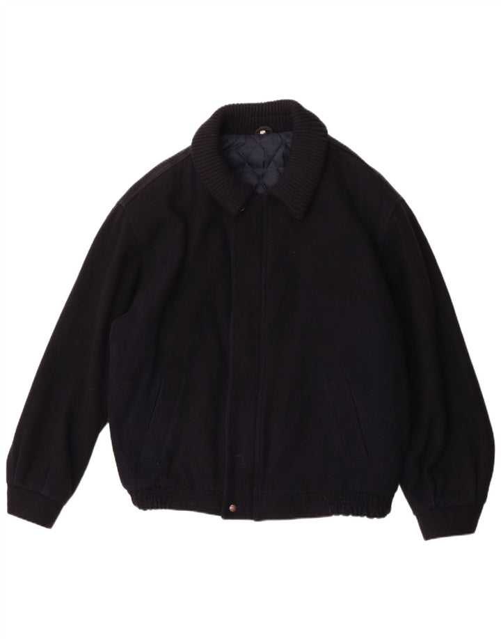 Bomber Vintage pentru bărbați UK 42 XL Lână bleumarin