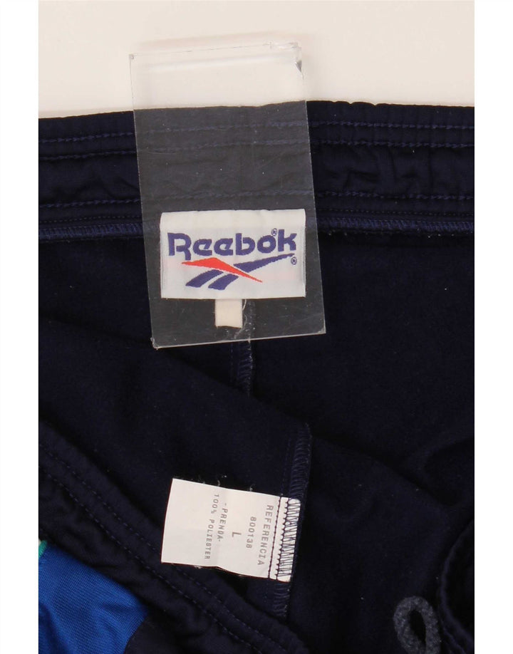 Pantaloni de trening pentru bărbați Reebok, mari, albastru, poliester color bloc