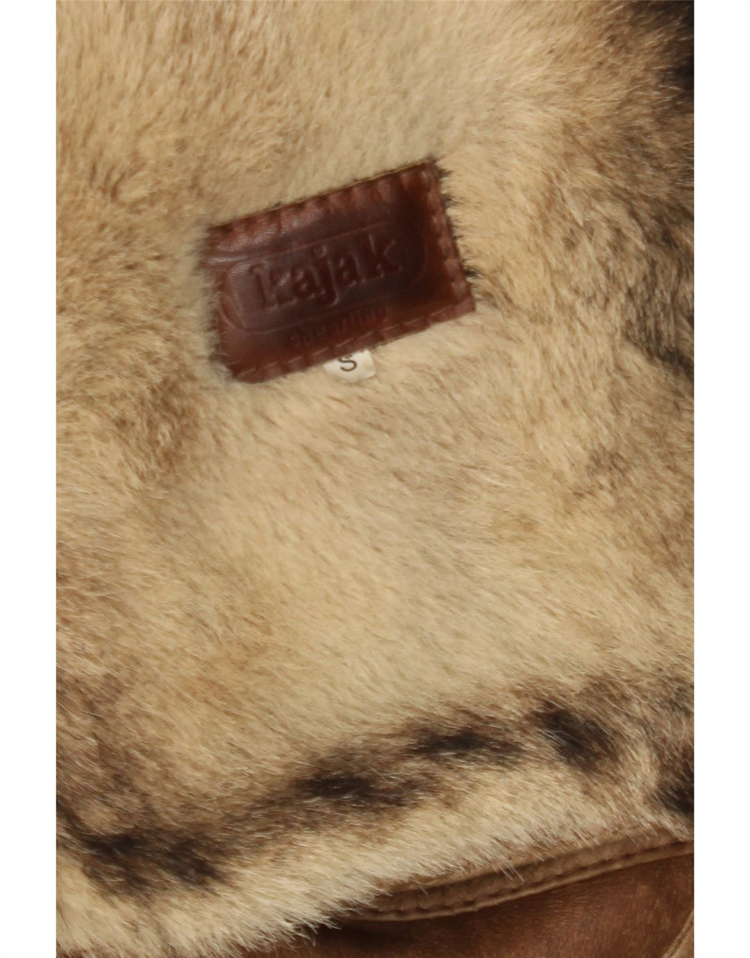 Jachetă din shearling pentru bărbați VINTAGE UK 36 Small Brown Shearling