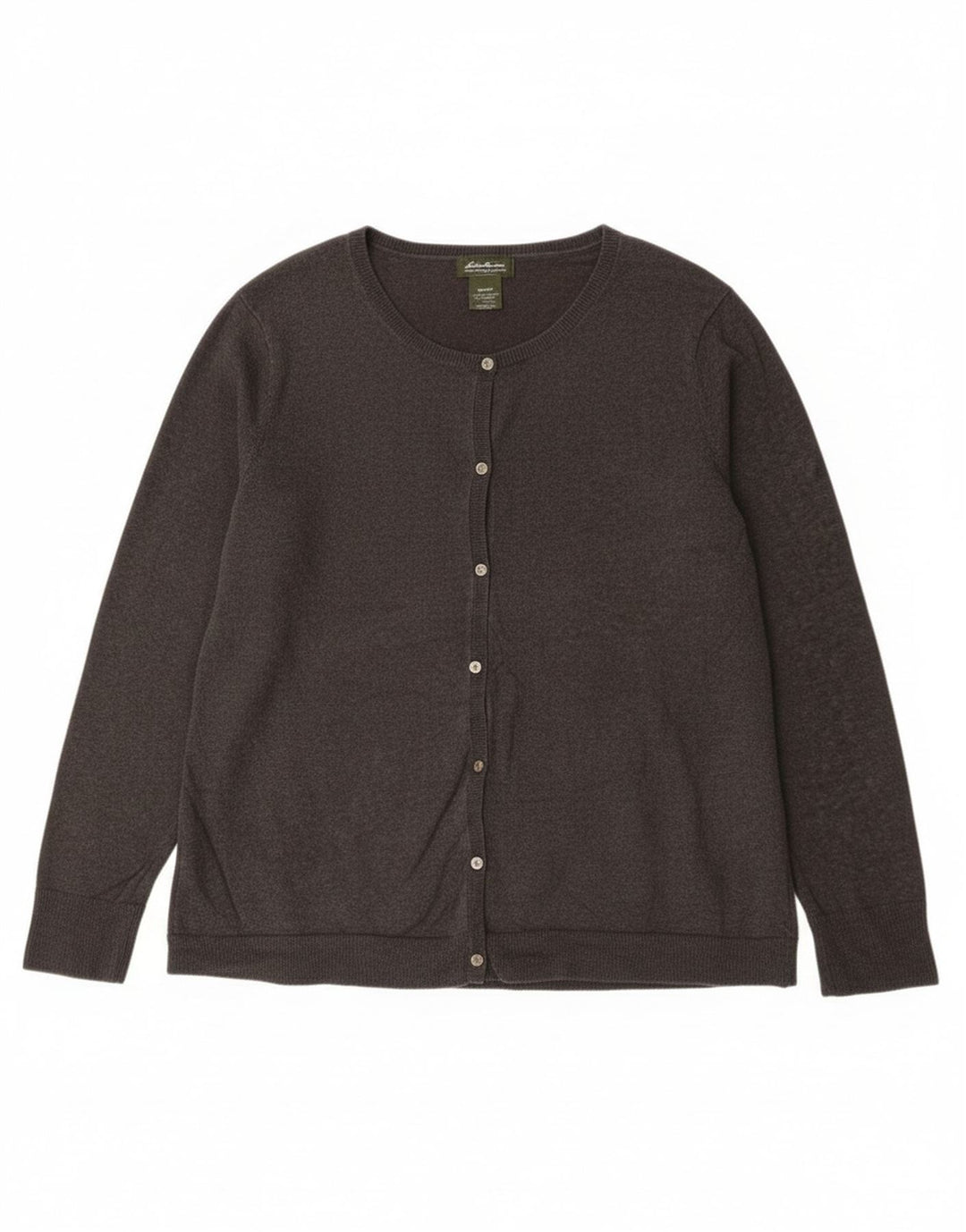 Pulover cardigan pentru femei Eddie Bauer UK 20 2XL bumbac gri