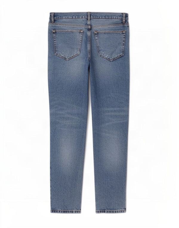Blugi conici învechiți pentru bărbați Zara EU 44 Large W34 L30 Albastru