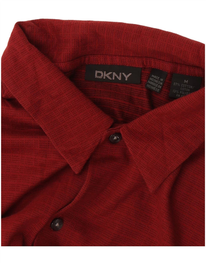 Cămașă cu mânecă scurtă pentru bărbați Dkny, bumbac geometric roșu mediu