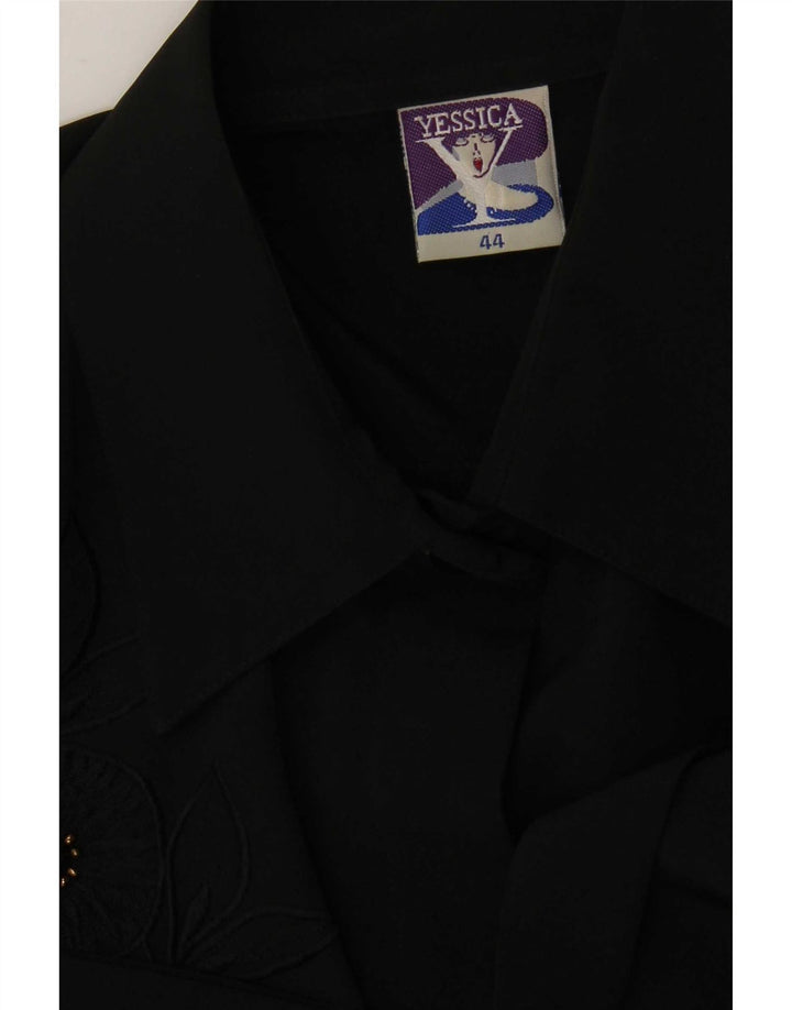 Bluză cămașă pentru femei Yessica EU 44 XL Poliester floral negru