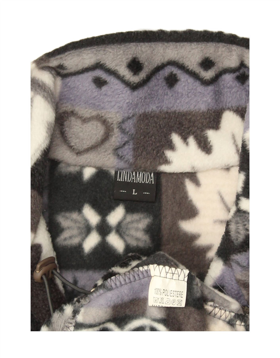 Jachetă vintage pentru bărbați din lână UK 40, mare, gri din poliester Fair Isle