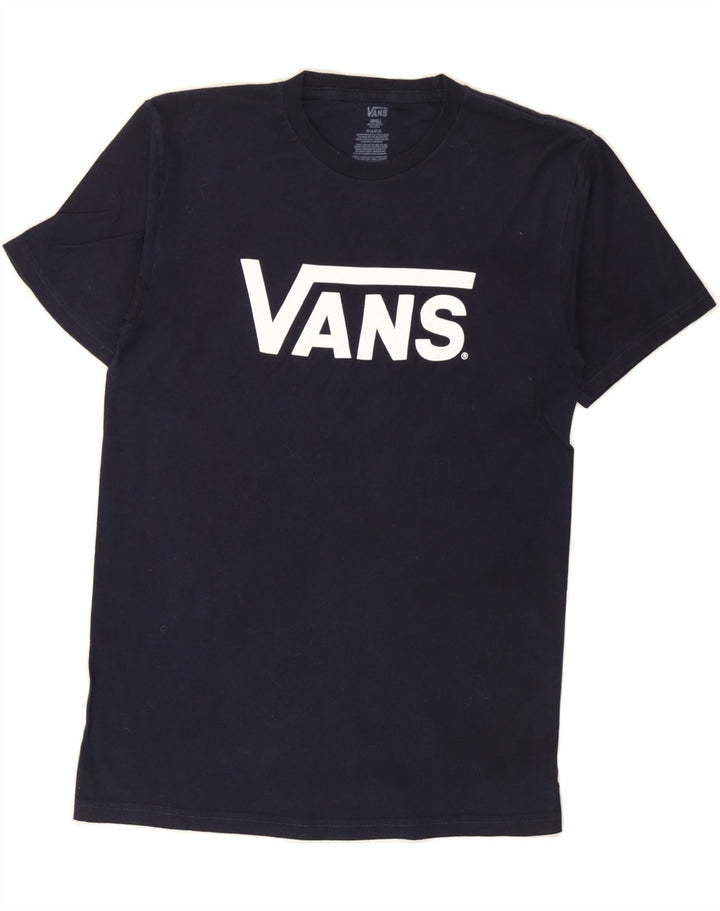 VANS Mens Graphic T-Shirt Top Small Navy Blue Vintage Vans and Second-Hand Vans from Messina Hembry 