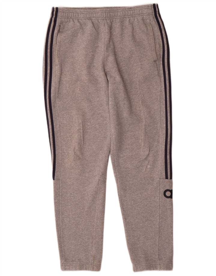 Pantaloni de trening Adidas pentru bărbați, mari, gri, bumbac