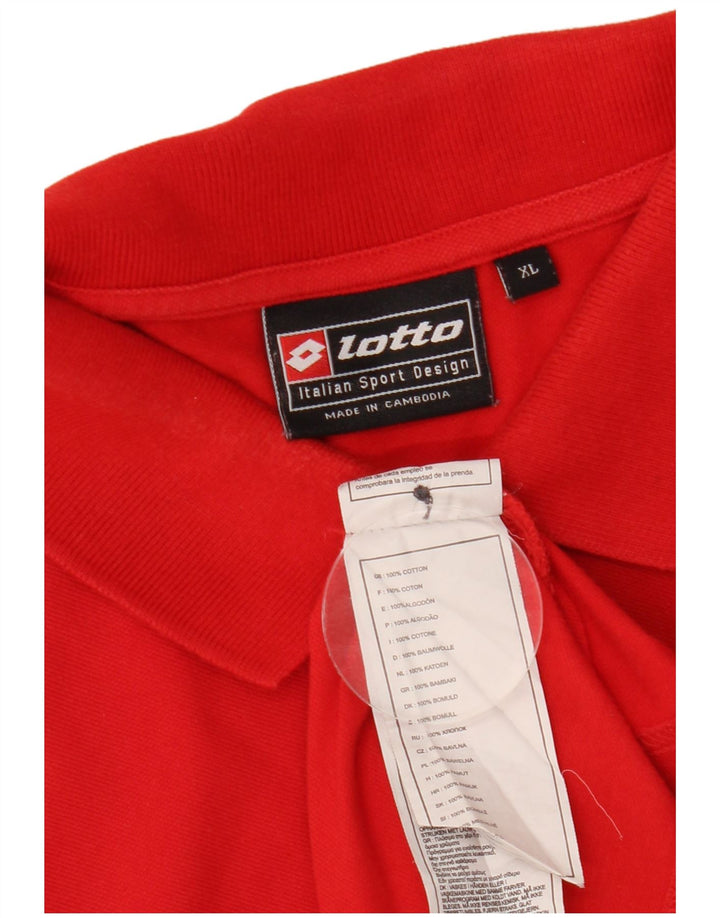 Tricou polo pentru bărbați Lotto XL bumbac roșu