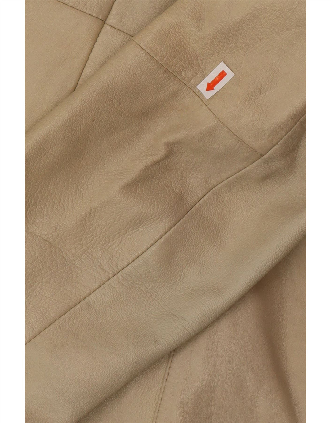 Palton de piele pentru femei OLLY & CO UK 10 Mic din piele bej