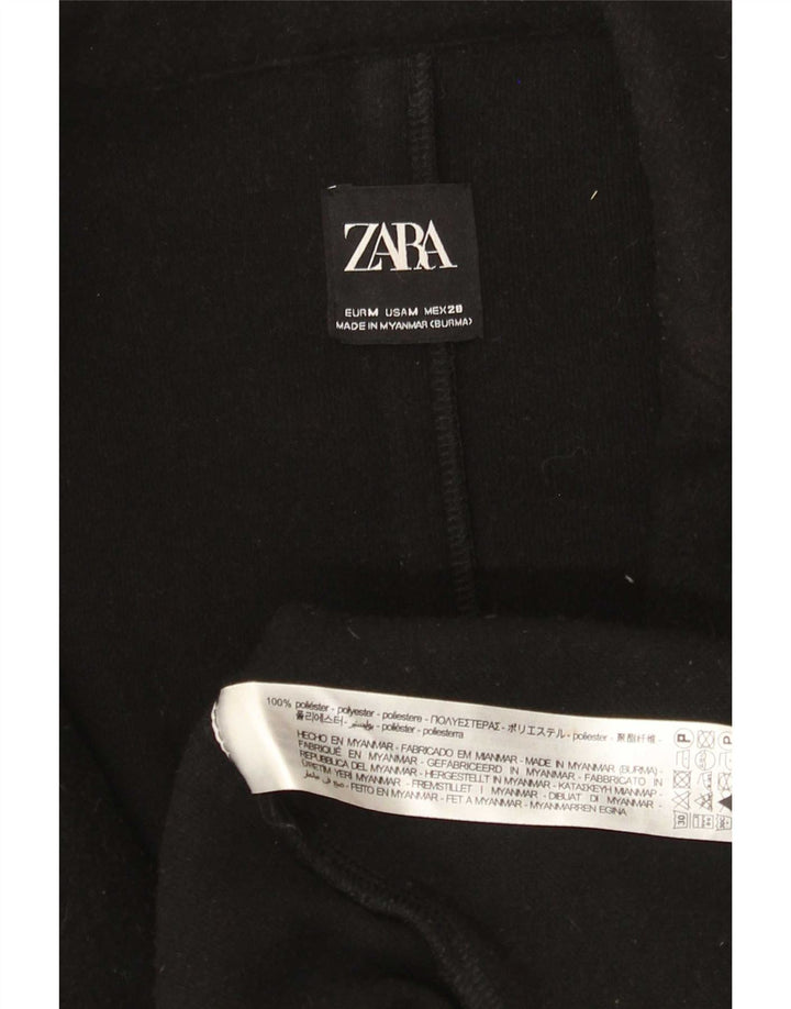 Pardesiu deschis pentru femei Zara UK 14 Medium Negru Poliester