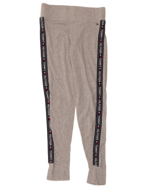 Leggings grafic Tommy Hilfiger pentru femei UK 12, bumbac color bloc, gri mediu