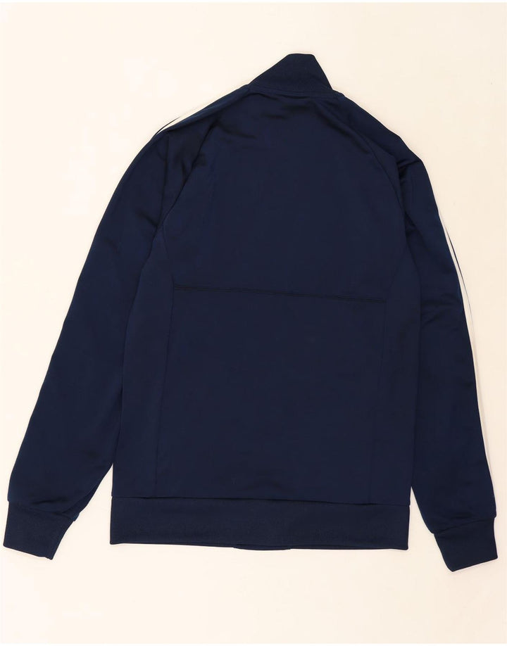 ADIDAS Mens Zip Neck Sweatshirt Jumper Small Navy Blue Polyester Vintage Adidas and Second-Hand Adidas from Messina Hembry 