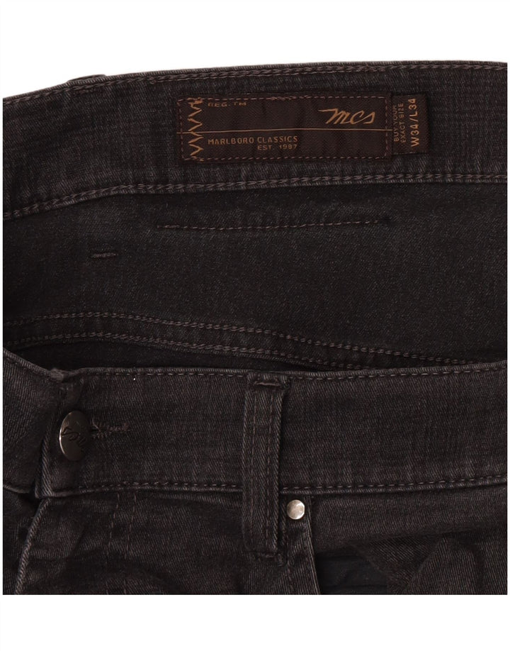 Pantaloni casual drepti pentru bărbați Marlboro Classics W34 L30 gri