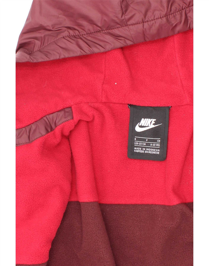 Jachetă de vânt cu glugă Nike pentru băieți, 8-9 ani, poliester mic Bordeaux