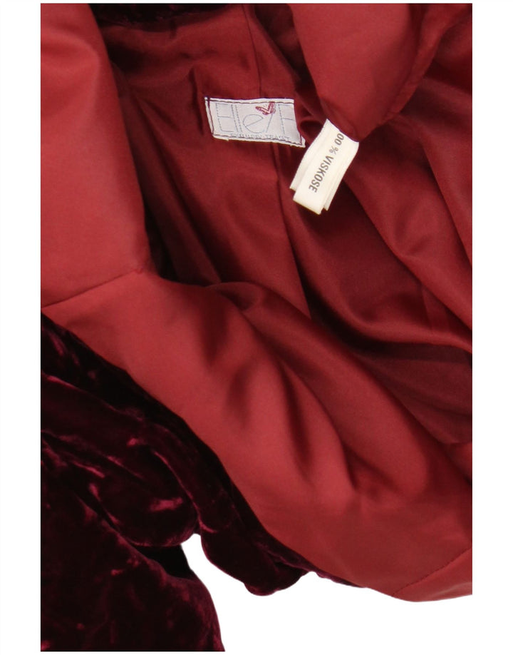 Jachetă Bolero din catifea pentru femei Elle IT 42 Medium Maroon Viscose