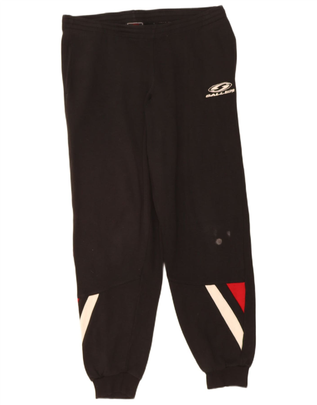 SALLER Mens Tracksuit Trousers Joggers Medium  Black Colourblock Acrylic