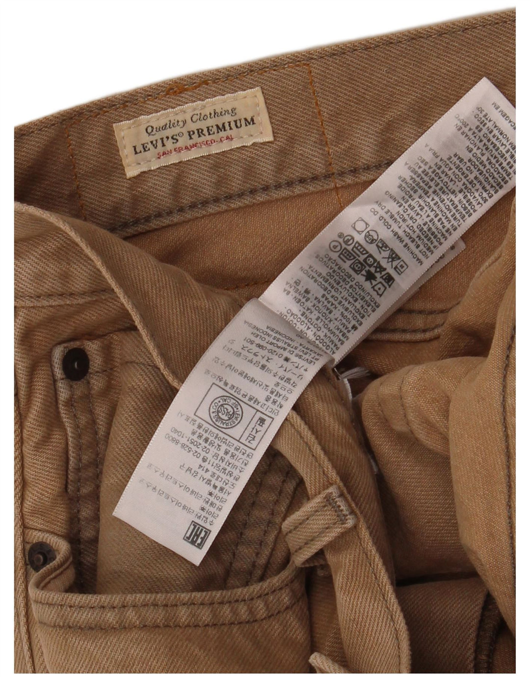 Pantaloni scurți din blugi pentru bărbați Levi's W31 bumbac mediu bej