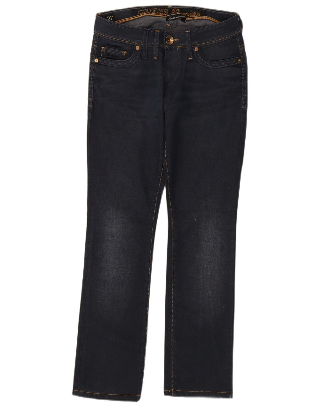 Blugi Guess pentru femei Bootcut W27 L29, bumbac bleumarin