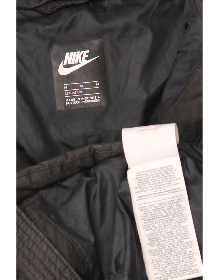 Jachetă căptușită cu glugă Nike pentru băieți 10-11 ani Poliester negru mediu