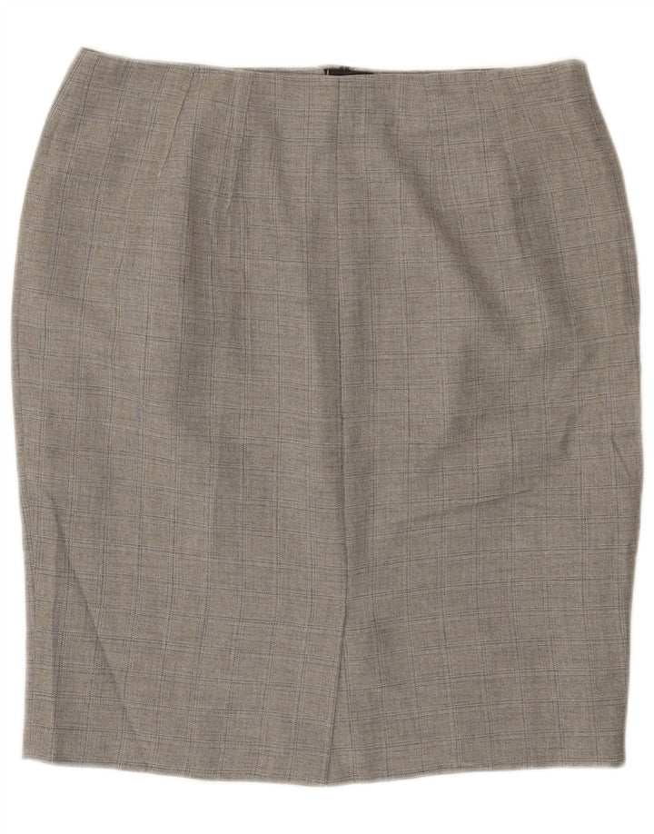 Fusta creion pentru femei Marks & Spencer UK 16 mare W36 poliester gri